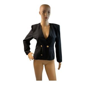 Petites by Fundamental Things petites Women’s Vintage Black Blazer Size Ps